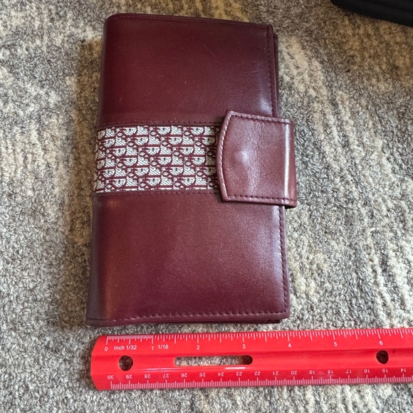DIOR Burgundy Leather Wallet - Picture 4 of 5